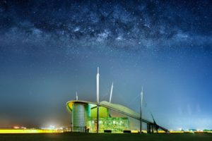 Milkyway Stars above the Marina Barrage